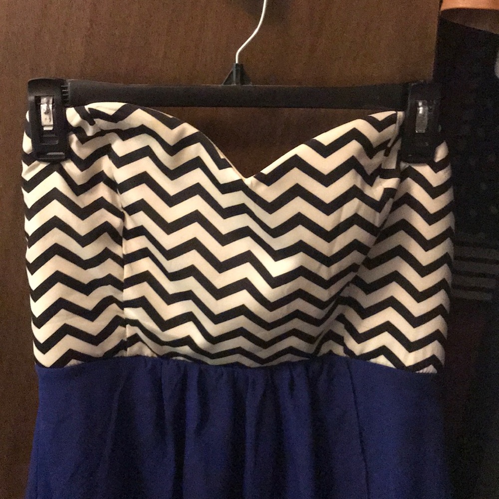 Chevron high low dress